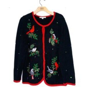 Mercer Street Studio Embroidered Bird Cardigan